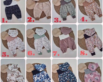 Bloomers, set, scarf sale / individual items / birth gift / size 62/68 / sale / bloomers / 2-piece / gift / baby gift /