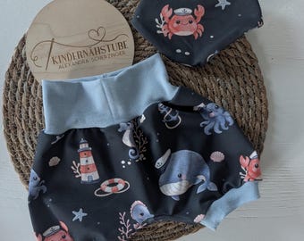 Kurze Pumphose / Sommer Pumphose / Hose Baby / Tiere / Neutral/ Stoff Eigenproduktionen