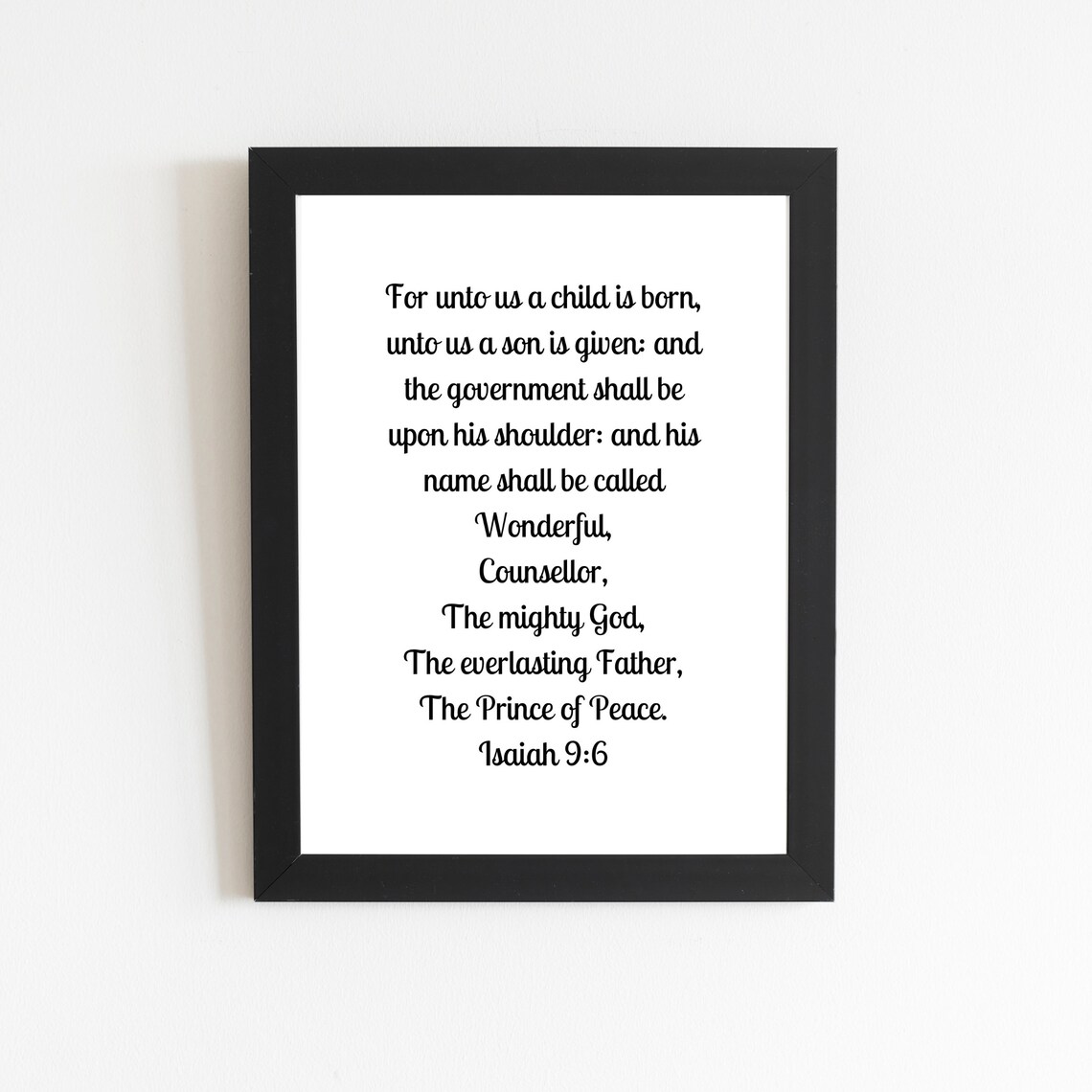 Isaiah 9:6 Printable Poster, Isaiah Digital Download, Printable ...