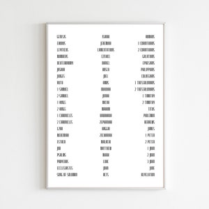 Books of the Bible Poster, Books of the Bible Printable Download, Furgatorio Font Books of the Bible, Printable Poster