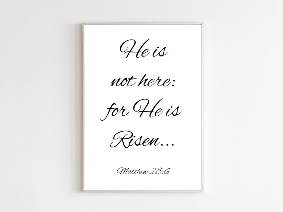 Matthew 28:6 Resurrection Printable Verse