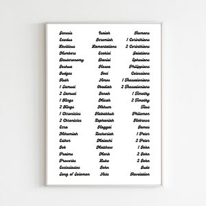 Books of the Bible Poster, Printable Books of the Bible Poster, Books of the Bible Decor, Bible Poster