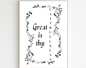 Lamentaciones 3:23b Cartel imprimible de Acción de Gracias, Cartel digital de otoño, Cartel imprimible de versículos bíblicos, Decoración con impresión digital, Decoración de otoño