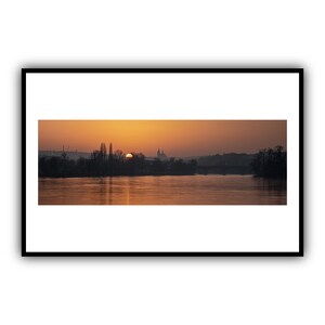 Dusky Vltava - Stadt Druck - Moldau, Prag, Tschechien - Landschaft / Foto / Natur / Baum / Winter / Sonnenuntergang / Abenddämmerung / Wandkunst / Print