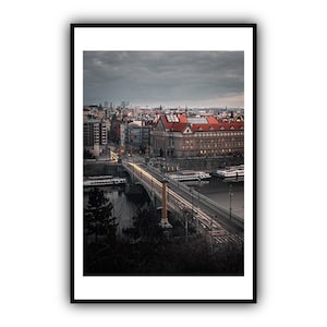 Original Art Cityscape Original Art Large Canvas Gemälde City Skyline Abstrakte botanische Wandkunst neutrale Wandkunst