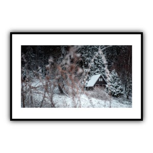 Versteckte Hütte - Naturdruck - Lysa Hora, Tschechien / Landschaft / Foto / Natur / Baum / Winter / Frozen / Schnee
