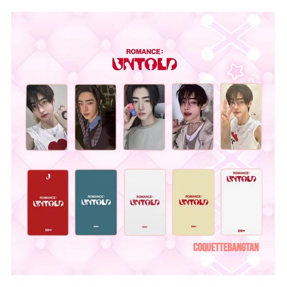 Kpop Sunghoon Fanmade Photocards - Romance Untold Inspired