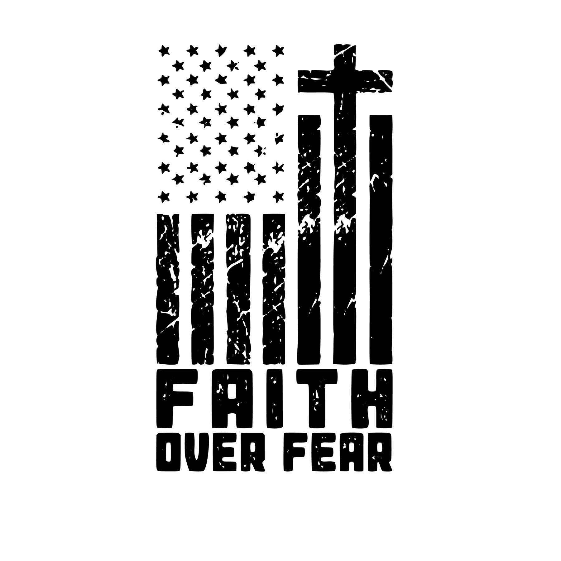 Faith over fear clothing & flag and cross Shirt Faith over fear clothing & flag and cross Shirt
