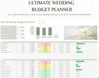 Wedding Planning Spreadsheet, Budget Planner, Wedding Gift, Excel Spreadsheet