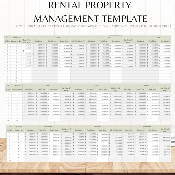 Property Management Templates Excel
