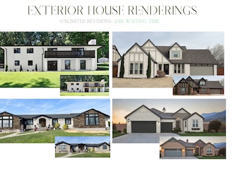 Exterior House Renderings, Paint Color Consultation, Home Exterior Makeover