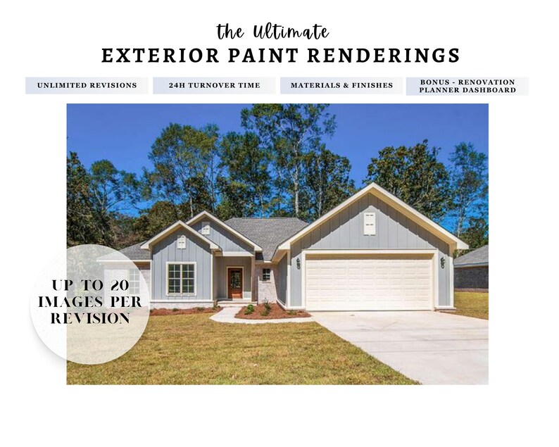 Exterior Paint Color Consultation, Exterior Paint Rendering, Paint