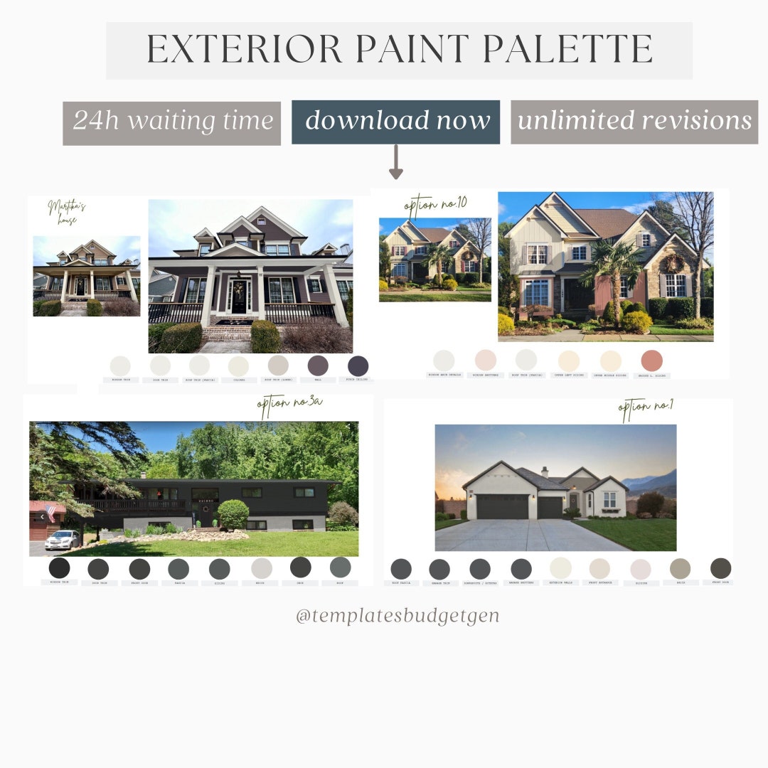Exterior Paint Color Consultation Home Exterior Color Etsy