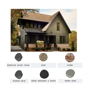 Exterior House Renderings Paint Color Consultation Home - Etsy