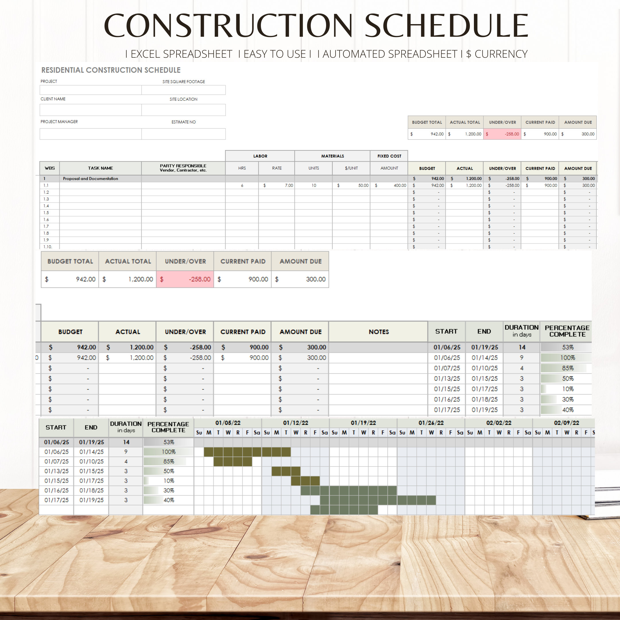 construction-project-timeline-schedule-residential-remodel-etsy