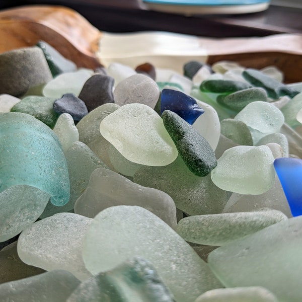 Genuine Raw Scottish Seaglass | Mixed Size Frosted | Sea Glass Crafts | Jewellery | 100g, 200g, 300g & 400g | Blue Green White Brown Seafoam