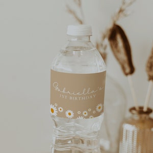 Daisy Baby Shower Water Bottle Labels, Baby Shower Water Label, Printable Water Bottle Label, Baby Shower Water Bottle Labels | ANA