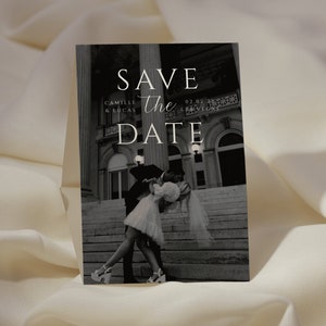 Moderne Minimal Save the Date Template, Save The Date With Photo, Modifiable Save The Date Template, Save The Date, Instant Download | ALI