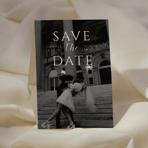 Modern Minimal Save the Date Template, Save The Date With Photo, Editable Save The Date Template, Save The Date, Instant Download | ALI