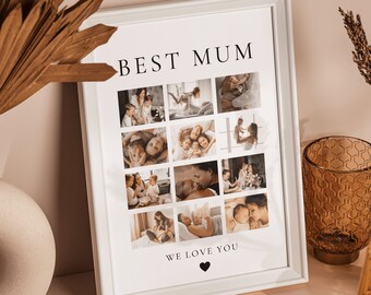 Mamma fotokollage, mors dag fotokollage, bästa mammapresenten, personlig mors dag-present | LISA