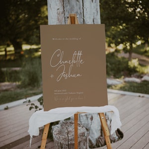 Boho Willkommens-Hochzeitsschild-Vorlage, bearbeitbare druckbare Hochzeits-Willkommensschild-Vorlage, Willkommensschild | EMY