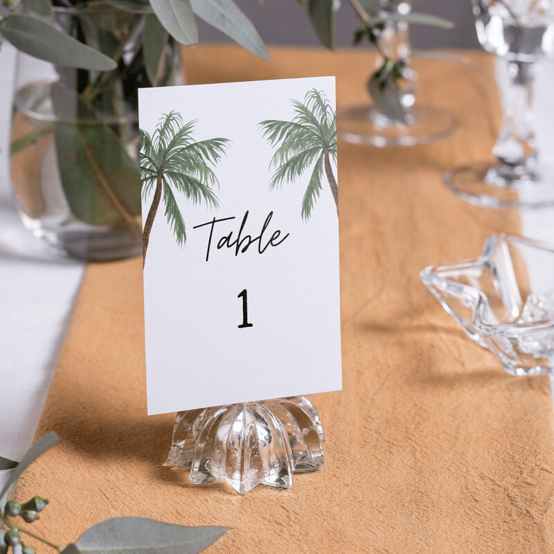 Palm Tree Table Number - Etsy