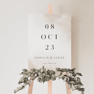 Minimalist Wedding Welcome Sign, Welcome Wedding Sign, Script Wedding Welcome Sign, Modern Wedding Signs, Large Wedding Sign | LEO