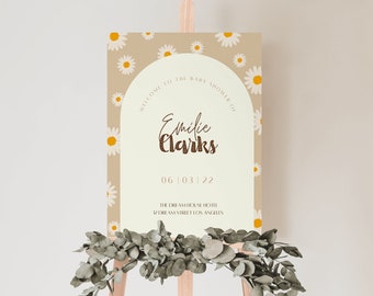 Baby Shower Welcome Sign, Daisy Welcome Sign, Bohemian Baby Shower Welcome Sign, Daisy Baby Shower, Daisies, Daisy baby shower | BOHODAISY
