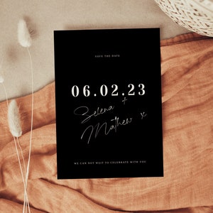 Moderne Minimal Save the Date Template, Save The Date With Photo, Modifiable Save The Date Template, Save The Date, Instant Download | AIDA