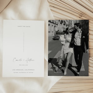 Moderne Minimal Save the Date Template, Save The Date With Photo, Modifiable Save The Date Template, Save The Date, Instant Download | MEL