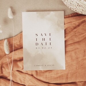 Modern Minimal Save the Date Template, Save The Date Card, Editable Save The Date Template, Save The Date, Instant Download | JOE