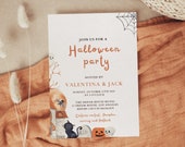 Invitation de fête d'Halloween, modèle d'invitation d'Halloween, invitation d'Halloween modifiable, téléchargement immédiat | KEN
