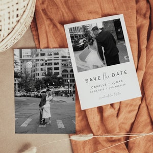Modèle minimaliste Save the Date, Photo Save the Date, Save the Date, Boho Save the Date, Modern Save the Date, Minimaliste | CLARA