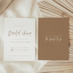 Bridal Shower Invitation Template, Boho Bridal Shower Invitation, Bridal Brunch, Editable Wedding Shower Invitation, Instant Download | EMY