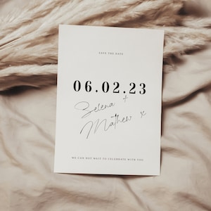 Moderne Minimal Save the Date Template, Save The Date With Photo, Modifiable Save The Date Template, Save The Date, Instant Download | AIDA