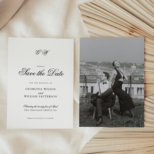 Modern Minimal Save the Date Template, Save The Date With Photo, Editable Save The Date Template, Save The Date, Instant Download | VIV