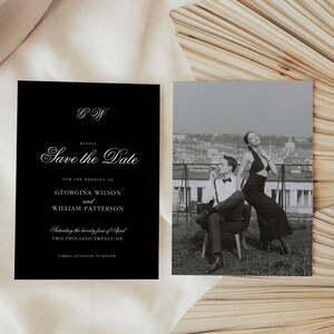 Moderne Minimal Save the Date Template, Save The Date With Photo, Modifiable Save The Date Template, Save The Date, Instant Download | VIV