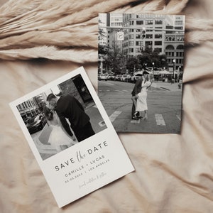 Modèle minimaliste Save the Date, Photo Save the Date, Save the Date, Boho Save the Date, Modern Save the Date, Minimaliste | CLARA