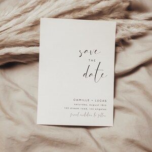 Modèle minimaliste Save the Date, Moderne Save the Date, Save the Date, Boho Save the Date, Modern Save the Date, Minimaliste | CARLA