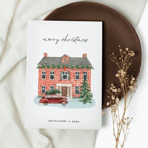Carte de Noël, Modèle de carte de Noël, Carte de Noël aquarelle, Carte de Noël, Modèle de carte de Noël, Téléchargement instantané | EMMA