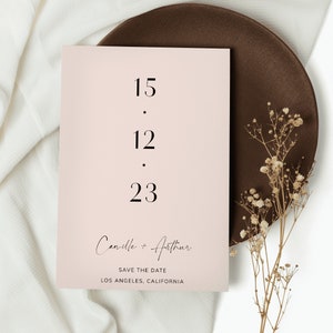 Minimalist Save the Date Template, Photo Save the Date, Save the Date, Boho Save the Date, Modern Save the Date, Minimalist Invite | MEL