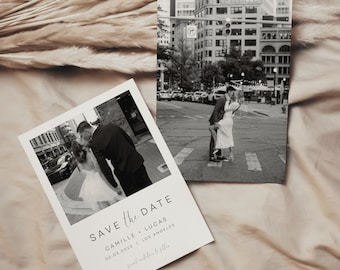 Minimalist Save the Date Template, Photo Save the Date, Save the Date, Boho Save the Date, Modern Save the Date, Minimalist Invite | CARLA