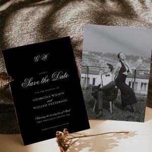 Moderne Minimal Save the Date Template, Save The Date With Photo, Modifiable Save The Date Template, Save The Date, Instant Download | VIV