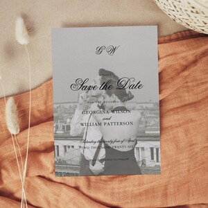 Modern Minimal Save the Date Template, Save The Date With Photo, Editable Save The Date Template, Save The Date, Instant Download | VIV