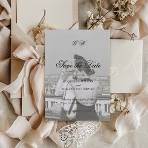 Moderne Minimal Save the Date Template, Save The Date With Photo, Modifiable Save The Date Template, Save The Date, Instant Download | VIV