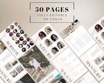 Bachelorette Weekend Planner & Itinerary, Complete Bachelorette Planner, Edit on Canva, Instagram caption and inspiration, wedding planner