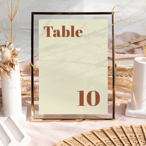 Numéro de table de mariage élégant et tendance, numéro de table noir, modèle de carte de numéro de table minimaliste | VÉRO