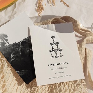 Modern Minimal Save the Date Template, Save The Date Invitation, Modifiable Save The Date Template, Save The Date, Instant Download | KOA