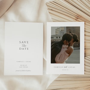 Modern Minimal Save the Date Template, Save The Date With Photo, Editable Save The Date Template, Save The Date, Instant Download | ALI