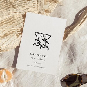 Modern Minimal Save the Date Template, Save The Date Invitation, Modifiable Save The Date Template, Save The Date, Instant Download | KOA
